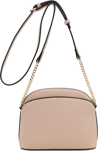 Vista 5 de FashionPuzzle Saffiano Bolso bandolera pequeño con correa de cadena