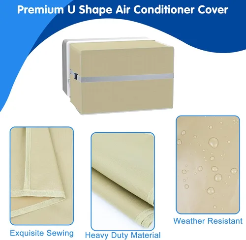Vista 6 de Air Jade Cubierta de aire acondicionado para ventana, compatible con unidad de aire acondicionado en forma de U Midea, resistente al agua