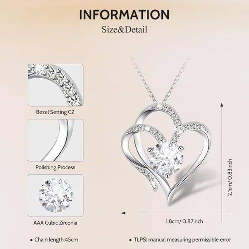 Vista 7 de Yamonic Regalos de rosas de cumpleaños para mujer, rosa real eterna con collar de corazón, regalos para mamá abuela, flores preservadas con tallo