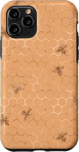Vista 29 de Honey Comb Honey Bee Pretty Garden - Carcasa para iPhone 17