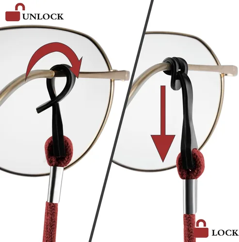Vista 4 de ONESING 4-9 cadenas para lentes para mujer, soporte de cuerda para gafas, correa para gafas, cadena para gafas, cordón de regalo