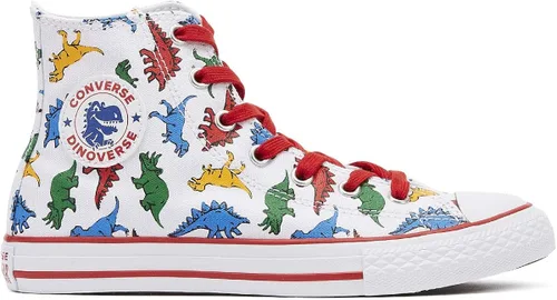 Vista 2 de Converse Chuck Taylor All Star Dinoverse - Tenis altos unisex para niños, Negro