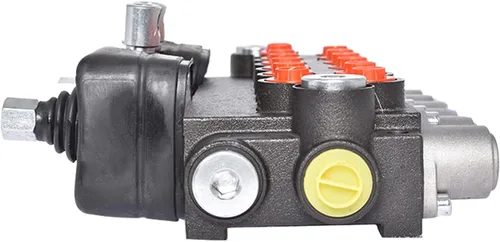 Vista 8 de Válvula de control direccional de retroexcavadora hidráulica de 2 joysticks, 6 carretes, 11 GPM