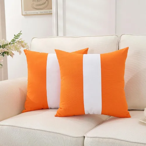 Vista 18 de TAOSON - Funda de cojín cuadrada de lona de algodón 100% sólida, decorativa, para sofá, cama, silla, decoración del hogar, solo funda, sin relleno