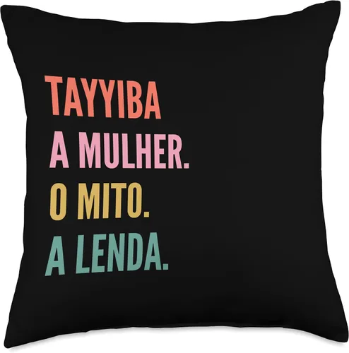 Vista 4 de Funny Portuguese First Name Design - Tayyiba Throw Pillow