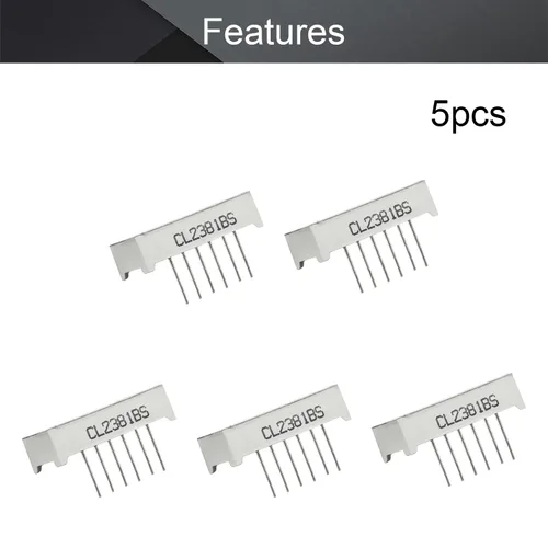 Vista 4 de Othmro 5pcs ánodo común pantalla LED tubo digital 3 bits 7 segmento negro 11pin con una buena salida de luz uniforme