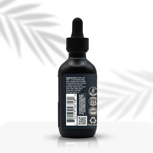 Vista 2 de Vitality Tintura de hongos Elixir adaptogénico diario Melena de león, Cordyceps, Ashwagandha Extracto dual 2 onzas