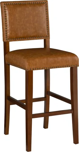 Vista 14 de Linon Brook Taburete de mostrador, 19 pulgadas de ancho x 22 pulgadas de profundidad x 39.5 pulgadas de alto, negro