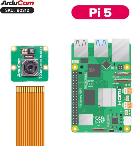 Vista 7 de Arducam para Raspberry Pi Módulo de cámara 3, 12MP IMX708 75°(D) Autofoco Cámara Pi V3, Cable FFC de 15-22 pines
