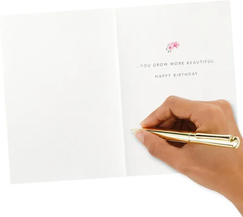 Vista 5 de Tarjeta de cumpleaños Hallmark Signature para ella (Orquídea)