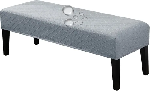 Vista 15 de Lebaley Funda Impermeable para Banco de Comedor Elástica Rectangular Protector de Asiento de Banco Funda Deslizable Extraíble Lavable Fundas