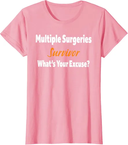 Vista 11 de Camiseta de regalo de cirugía múltiple para sobrevivientes de cirugía ¿Cuál es tu excusa?, Negro