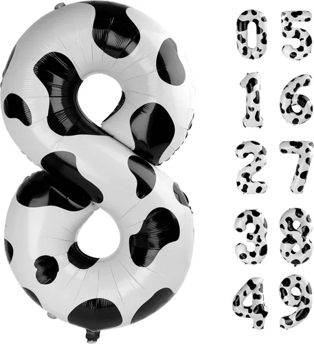 Vista 38 de Globo negro de 40 pulgadas con números del 0 al 9 (cero-nueve), globo de cumpleaños de gran tamaño, globo de helio de aluminio con números grandes