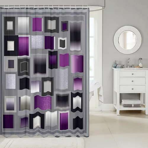 Vista 19 de Decorative White Baseball Shower Curtain Waterproof Polyester Fabric,Red Baseball Bat Bath Curtain Home Bathroom Decor Hanging Curtain with Hooks 72