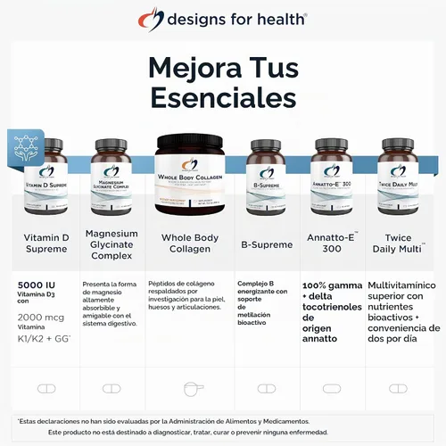 Vista 6 de Designs for Health Annatto-E 300 mg Tocotrienoles - Suplemento complejo de vitamina E DeltaGold con tocotrienoles Delta + Gamma - Cardiovascular