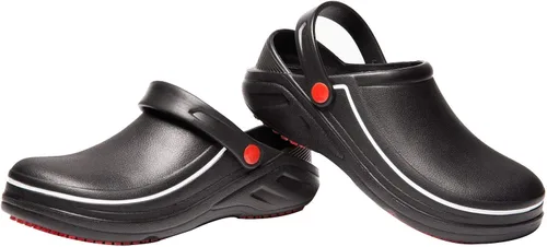 Vista 6 de Men and Women's Non-Slip Chef Shoes Oil Water Resistant Safety Nursing Working Shoes for Kitchen Garden Bathroom