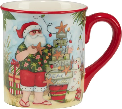 Vista 3 de Certified International Santa's Wish - Tazas de 16 onzas, juego de 4 diseños surtidos