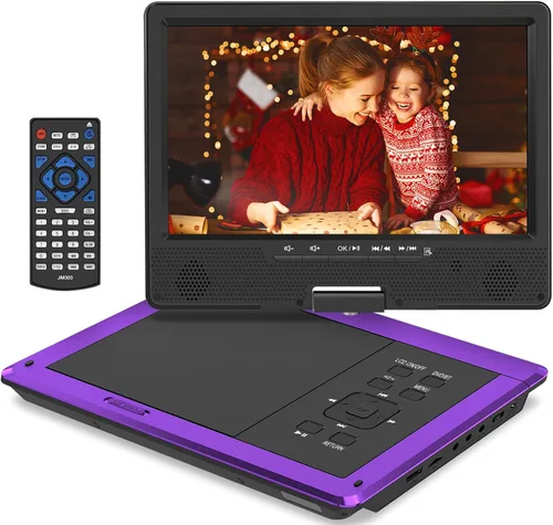Vista 9 de HotHat Reproductor de DVD portátil de 7.5 "pantalla giratoria HD para niños Azul