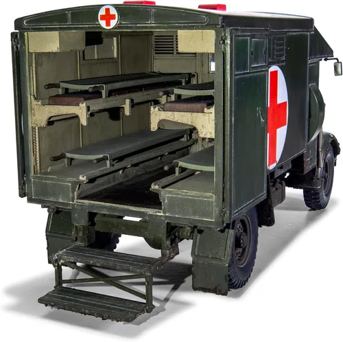 Vista 5 de Airfix Juego de modelos, A1375 Austin K2/Y, kit de modelo de ambulancia - Kit de construcción de modelo de vehículo de motor de plástico
