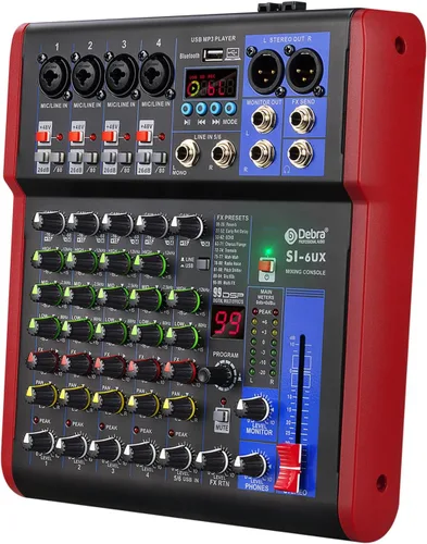 Vista 11 de D Debra Mezclador de grabación portátil profesional de la serie SI con 99 DSP efectos digitales preamplificadores de micrófono y USB para consola