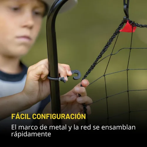 Vista 4 de SKLZ PitchBack Baseball and Softball Pitching Net and Rebounder, Black/Red, 2' 9" x 4' 8
