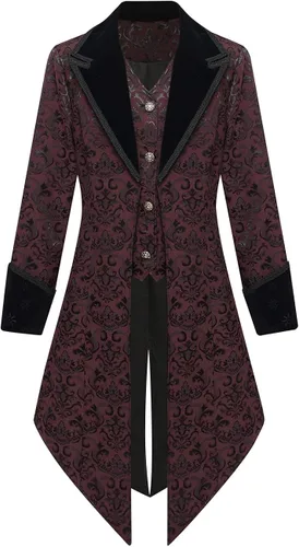 Vista 2 de SUPLEAP Chaqueta steampunk gótica medieval victoriana para mujer
