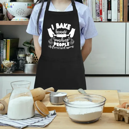 Vista 5 de Divertidos delantales para hornear para mujeres, bonitos regalos de cocina para mujeres panaderas, Navidad, Día de la Madre, regalos de cumpleaños