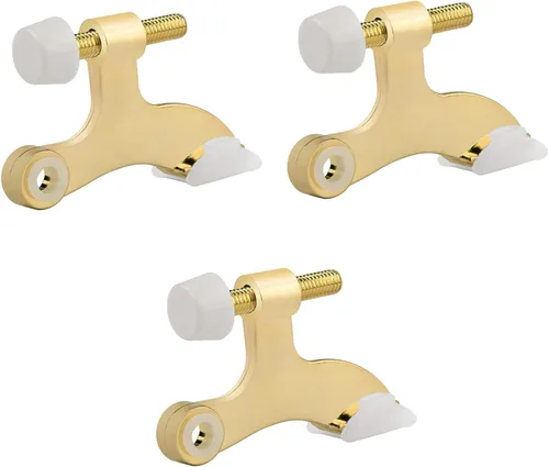 Vista 21 de HOMOTEK Paquete de 3 Topes de Puerta de Latón Antiguo con Pasador de Bisagra, Tope de Puerta Ajustable de Lujo Resistente de 2-1/2"x1-3/4