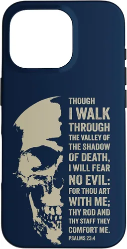 Vista 20 de Psalms 23:4 Though I Walk Through The Valley - Funda bíblica cristiana para iPhone 16