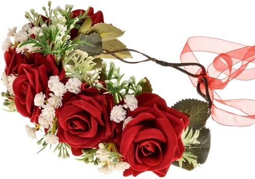 Vista 2 de Vividsun - Corona floral para el pelo diseño floral festivales bodas