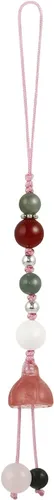 Vista 12 de Hemobllo Abalorio para teléfono – Jade Lotus Phone Charm Strap Agate Mobile Phone Pendant Decorativo Teléfono Celular Accesorios para Llavero