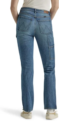 Vista 3 de Wrangler Jeans de carpintero de pierna recta de tiro alto para mujer