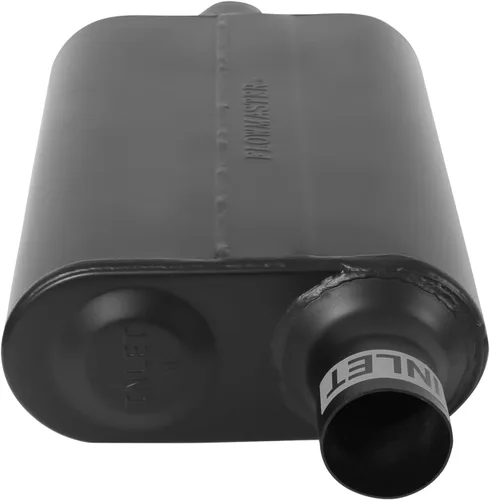 Vista 4 de Flowmaster 842446 Super 44 Series Silenciador 409S - 2.25 Offset In y 2.25 Center Out Sonido agresivo