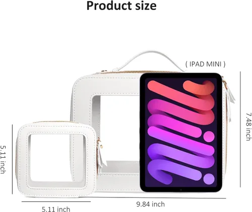 Vista 8 de LETGO Bolsas de Maquillaje Transparentes, Bolsa de Aseo Aprobada por la TSA con Cierre, Organizador de Maquillaje Transparente de Gran Capacidad