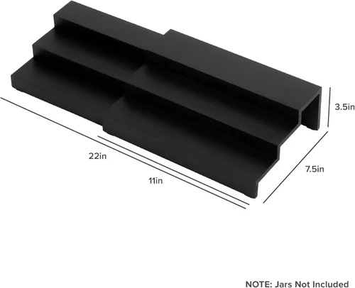 Vista 7 de KitchenEdge Organizador de especias expandible para gabinete, estante de 3 niveles para organización de especias (11 a 22 pulgadas), se adapta a 36