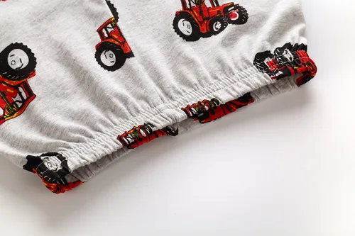 Vista 6 de Conjunto de pijama de manga corta para niños pequeños, 100% algodón, ropa de dormir para niños pequeños