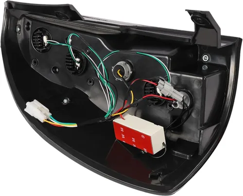 Vista 8 de Para 2003 2004 2005 2006 2007 2008 2009Toyota Land Cruiser Prado LC120 luces traseras LED rojas luces traseras montaje de lámpara trasera izquierda