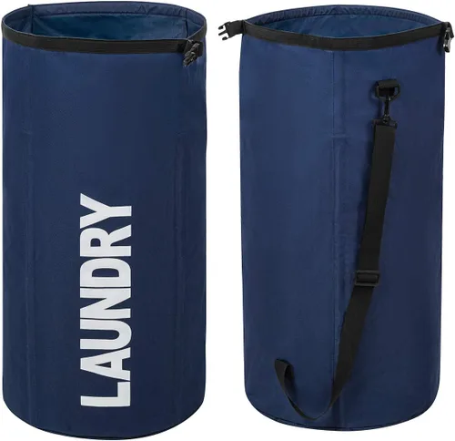Vista 8 de WOWLIVE Mochila bolsa de lavandería para la universidad, cestas plegables Negro