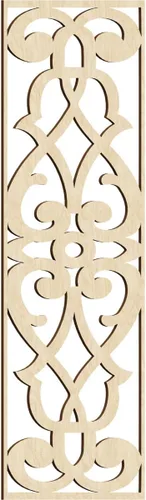 Vista 97 de 9 3/8"W x 24 3/8"H x 1/4"T Bellaire Decorativos Paneles de pared de madera calado, abedul