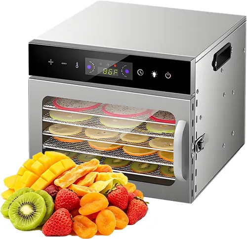 Vista 11 de Food Dehydrator Machine 6-18 Stainless Steel Trays Meat Dehydrator 10Trays