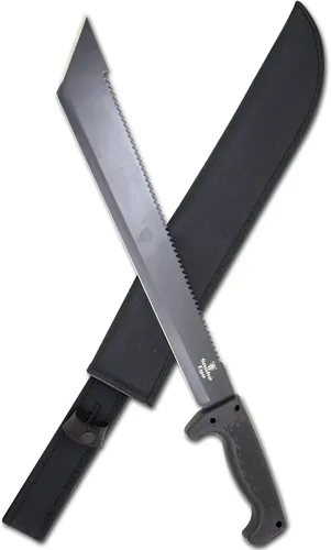 Vista 11 de Snake Eye Machete with Heavy Duty Construction-Ergonomic Non-Slip Handle and Belt Sheath for Gardening, Land-Management, Bushcraft, Hunting and
