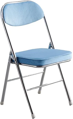 Vista 8 de Sillas plegables para muebles, silla de escritorio, silla de camping, silla plegable con respaldo y marco de metal de acero resistente para sillas