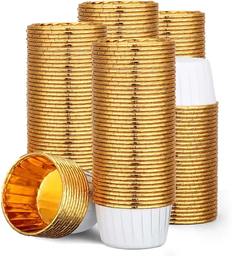 Vista 11 de EUSOAR Vasos para hornear, 50 forros para cupcakes de 3.5 onzas, forros para magdalenas de Navidad, envoltorios de cupcakes, papel para magdalenas