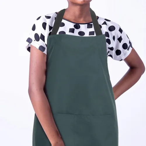 Vista 6 de BESPORTBLE Waterproof Kitchen Apron Men and Women Pvc Oil-resistant Cooking Apron Dark Green Utensil Washing Home and Professional Use