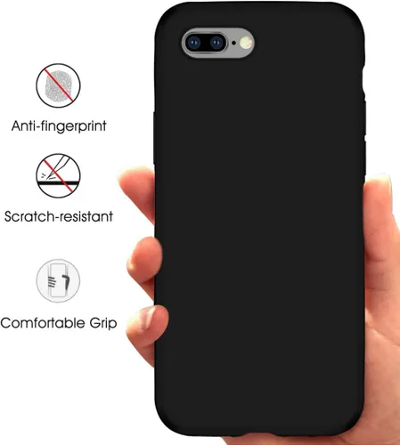 Vista 4 de Funda compatible con iPhone 8 Plus/7 Plus (5.5 pulgadas), [protección contra caídas] [arañazos] de silicona líquida a prueba de golpes, antihuellas
