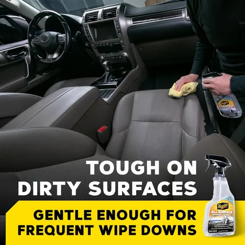 Vista 2 de Meguiar's Limpiador de interiores para todas las superficies: limpiador de interiores multiusos limpia rápida y segura todas tus superficies y deja