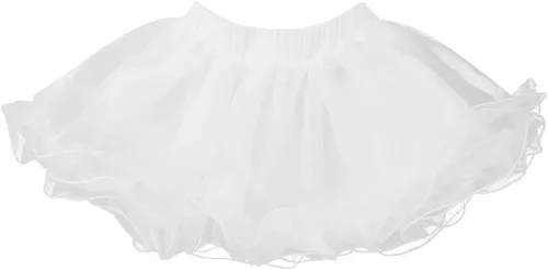 Vista 3 de Enagua de organza con volantes de 3 capas para niños, falda de flores, vestido de crinolina, boda, concurso de baile, deslizamiento