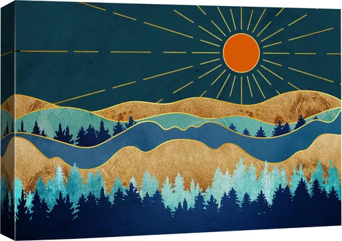 Vista 24 de SIGNFORD Lienzo impreso para pared, árboles de abedul dorados de otoño, bosque, decoración de guardería, paisaje decorativo, relajante, tranquilo