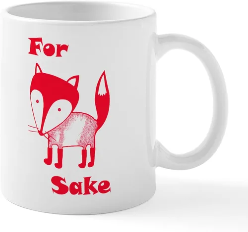 Vista 21 de CafePress Taza de café de cerámica For Fox Sake de 11 oz (11.0 fl oz)