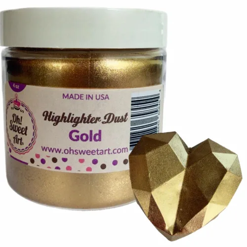 Vista 2 de RICH GOLD HIGHLIGHTER POLVO (0.27 onzas cada envase), resaltador dorado By Oh! Sweet Art